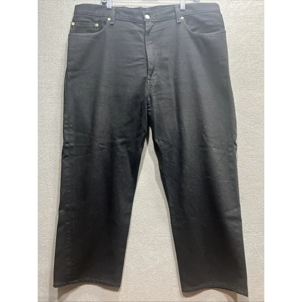 Vintage Levi’s 550 Jeans Loose Fit Straight Leg Denim Black Mens 42X32 READ
